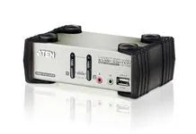 Commutateur KVM commut USB 1 KVM => 2 cpu + hub 2 P – vue 2