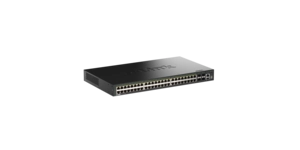 SmartPro L2+ 48 ports Gigabit PoE+ 4 ports 10 GbE SFP+ Budget PoE 370W – vue 3