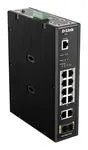SWITCH INDUSTRIEL 10 PORTS GIGA + 2 PORTS SFP dont 8 PORTS POE BUDGET 240W Format Rail-Din – vue 2