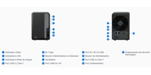Solution de stockage réseau NAS serveur NAS 2 baies intel celeron – vue 4
