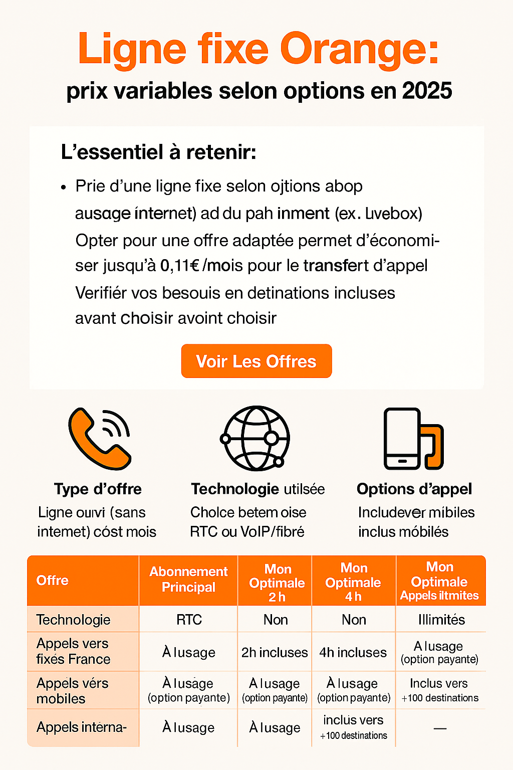 Ligne Fixe Orange Prix : Offres Mon Optimale vs Livebox 2026