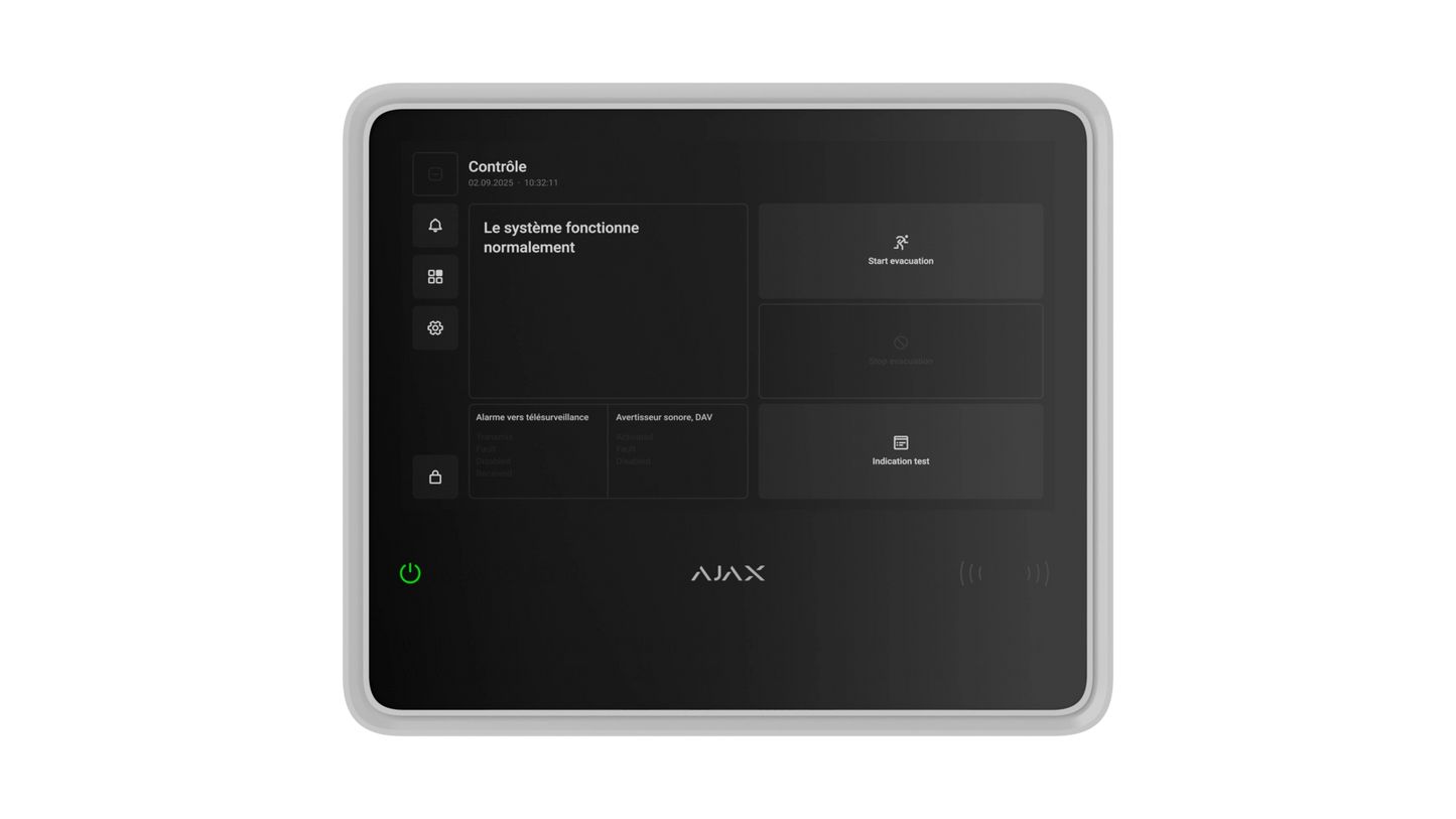 FIRE HUB TOUCH 4G W CENTRALE D'ALARME TYPE 4 RADIO AVEC ECRAN TACTILE