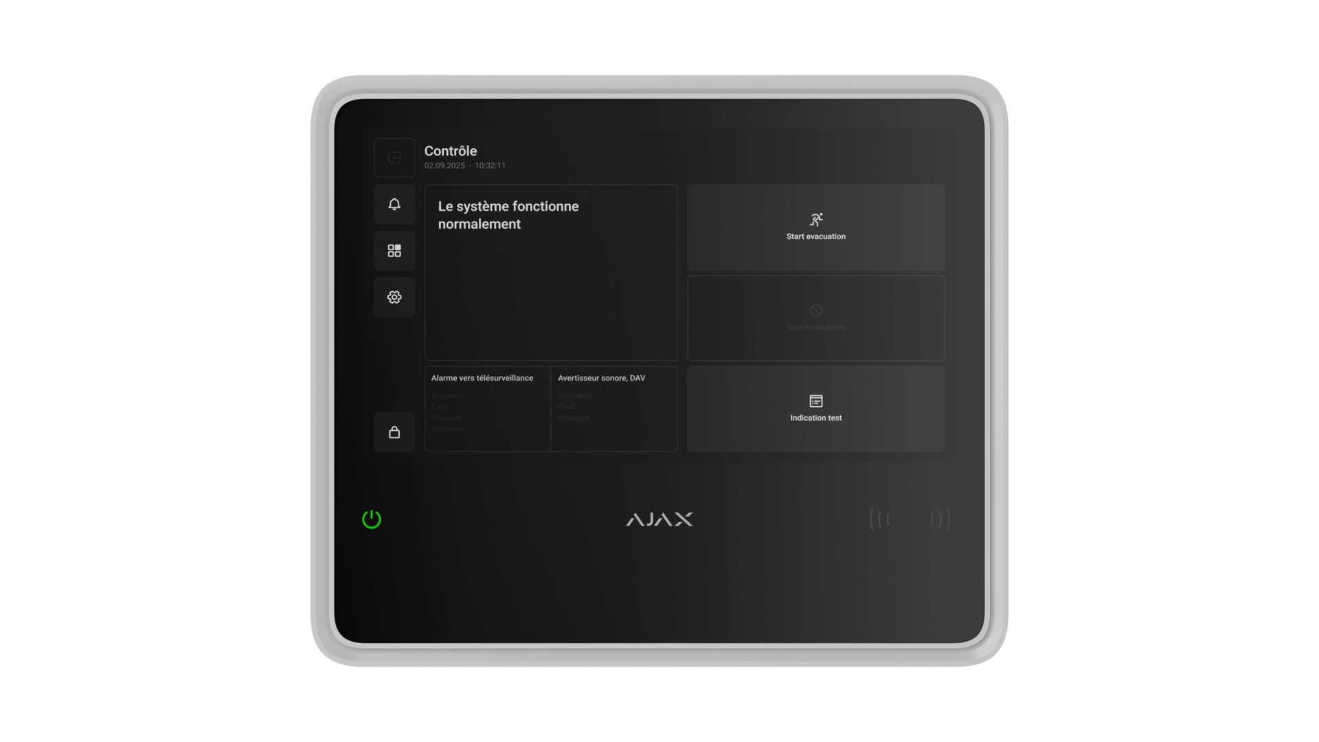 FIRE HUB TOUCH 4G W CENTRALE D'ALARME TYPE 4 RADIO AVEC ECRAN TACTILE