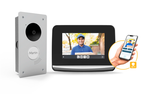 Interphone V500PRO io connect encastre+raildin