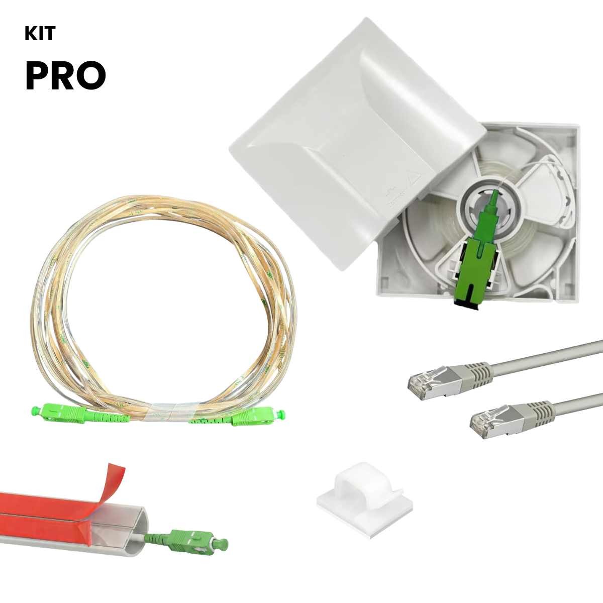 Kit Pro Rallonge Fibre Optique Invisible – Installation complète pour déplacer votre box internet