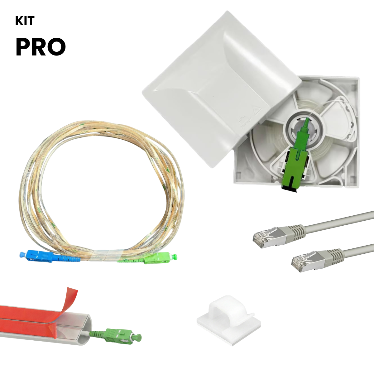 Kit Pro Rallonge Fibre Optique Invisible – Installation complète pour déplacer votre box internet
