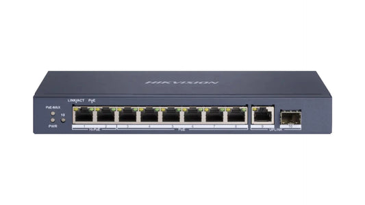 DS-3E0510HP-E SWITCH L2 8 PORTS HI-POE BUDGET 110W/1 RJ45+1 SFP