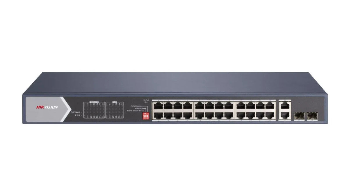 DS-3E0528HP-E SWITCH L2 24 PORTS HI-POE BUDGET 370W/2 RJ45+2 SFP