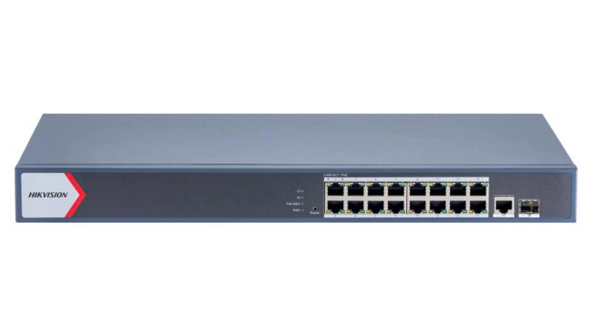 DS-3E1518P-EIV2 SWITCH L2 16 PORTS POE GIGABIT (230W) 1xRJ45 1xSFP