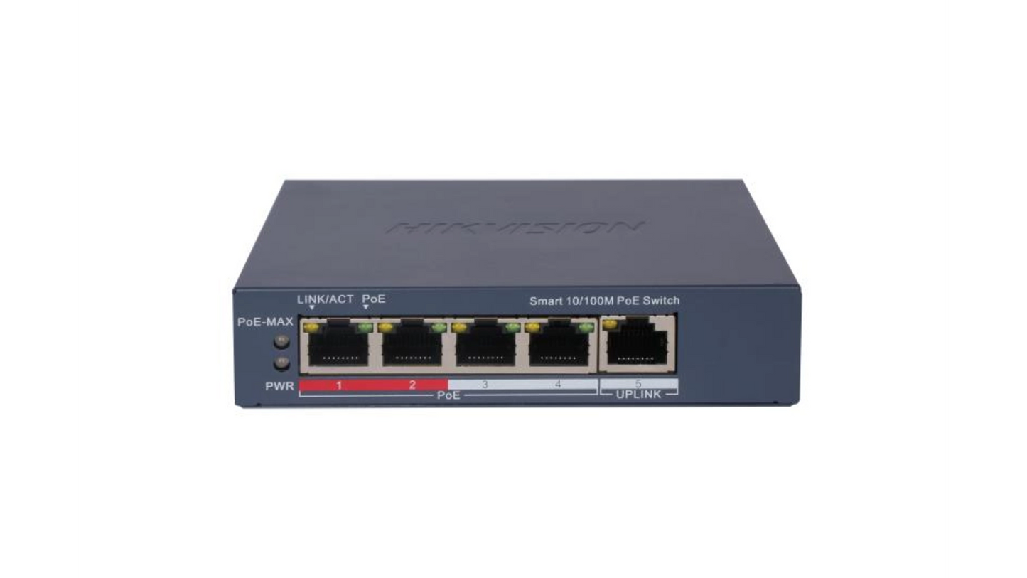 DS-3E1105P-EI SWITCH L2 4 PORTS POE (60W) + 1 PORT RJ45