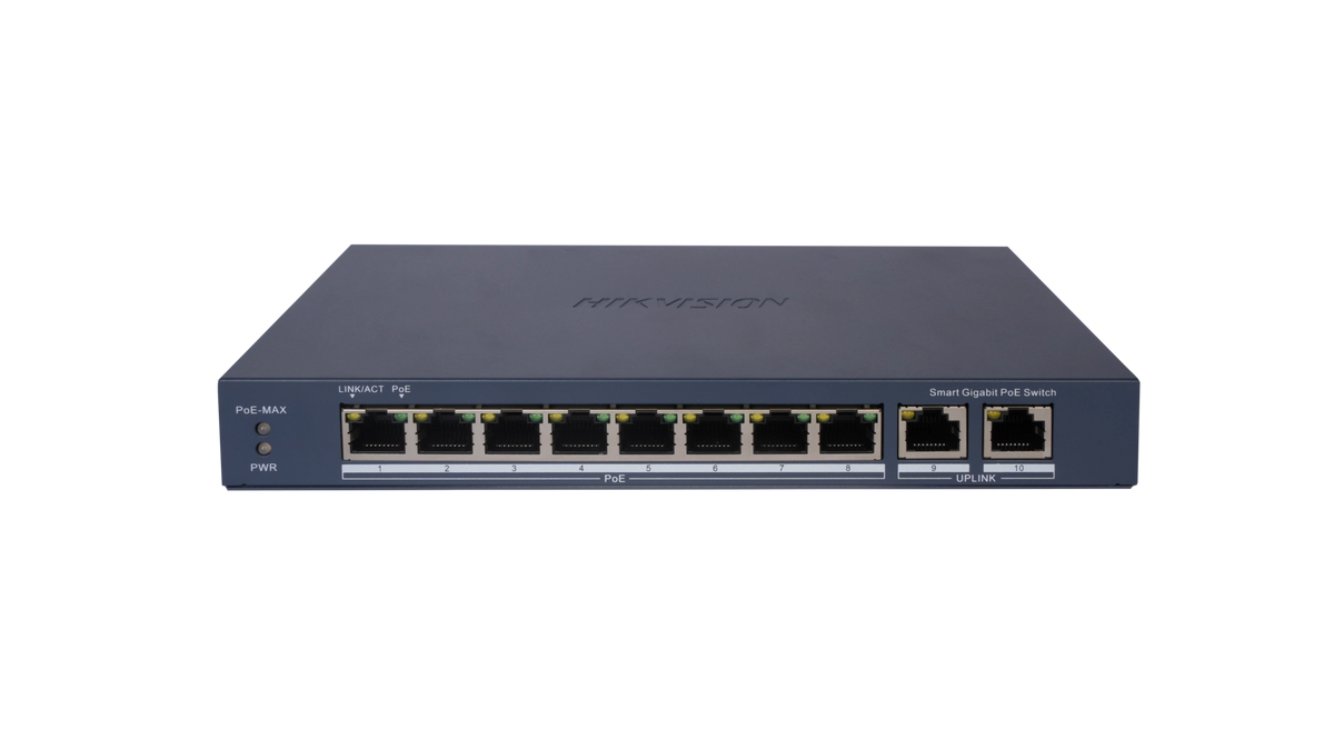 DS-3E1510P-EIV2 SWITCH L2 8 PORTS POE GIGABIT(110W) 2xRJ45 GIGABIT