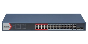 DS-3E1326P-EI(B) (SMART MANAGED) SWITCH 24 PORTS POE (370W) + 2xGIGABIT COMBOS – vue 2