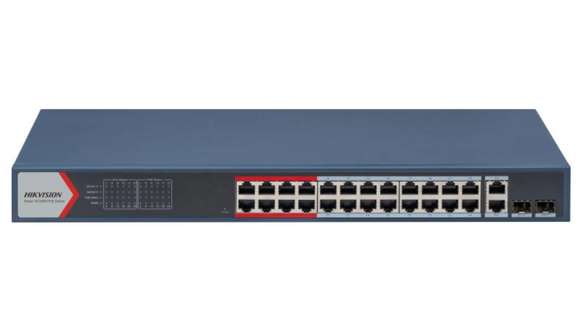 DS-3E1326P-EI(B) (SMART MANAGED) SWITCH 24 PORTS POE (370W) + 2xGIGABIT COMBOS