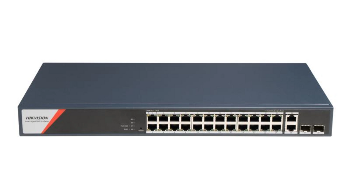 DS-3E1528HP-SI-24P2T2F SWITCH 24 PORTS POE (230W) 2 Gigabit SFP 2 RJ45