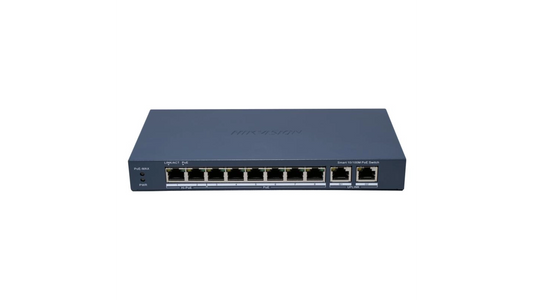 DS-3E1310HP-EI(B) SWITCH L2 8 PORTS POE (60W) + 2 PORTS GIGABIT RJ45