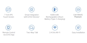 Équipement informatique écran connecté ips 7' tactile WIFI 1024x600 – vue 3