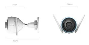 CS-H3-R100-1H3WKFL(2.8mm) CAMERA EXTERIEUR WIFI 3MP 2K CARTE SD MICRO HP – vue 6