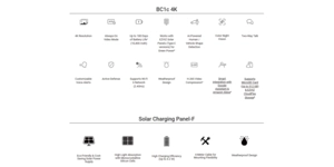 CS-BC1c/SP-R100(4K) CAMERA SUR BATTERIE 8MP 4K WIFI6 + PANNEAU SOLAIRE – vue 4