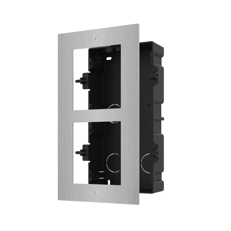 Support de baie informatique inox 2 modules encastre
