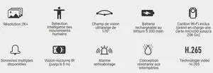 Sonnette connectée vidéo 5MP batterie + carillon – vue 4