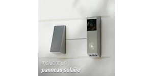 Interphone kit sonnette vidéo autonome A batterie + panneau – vue 3