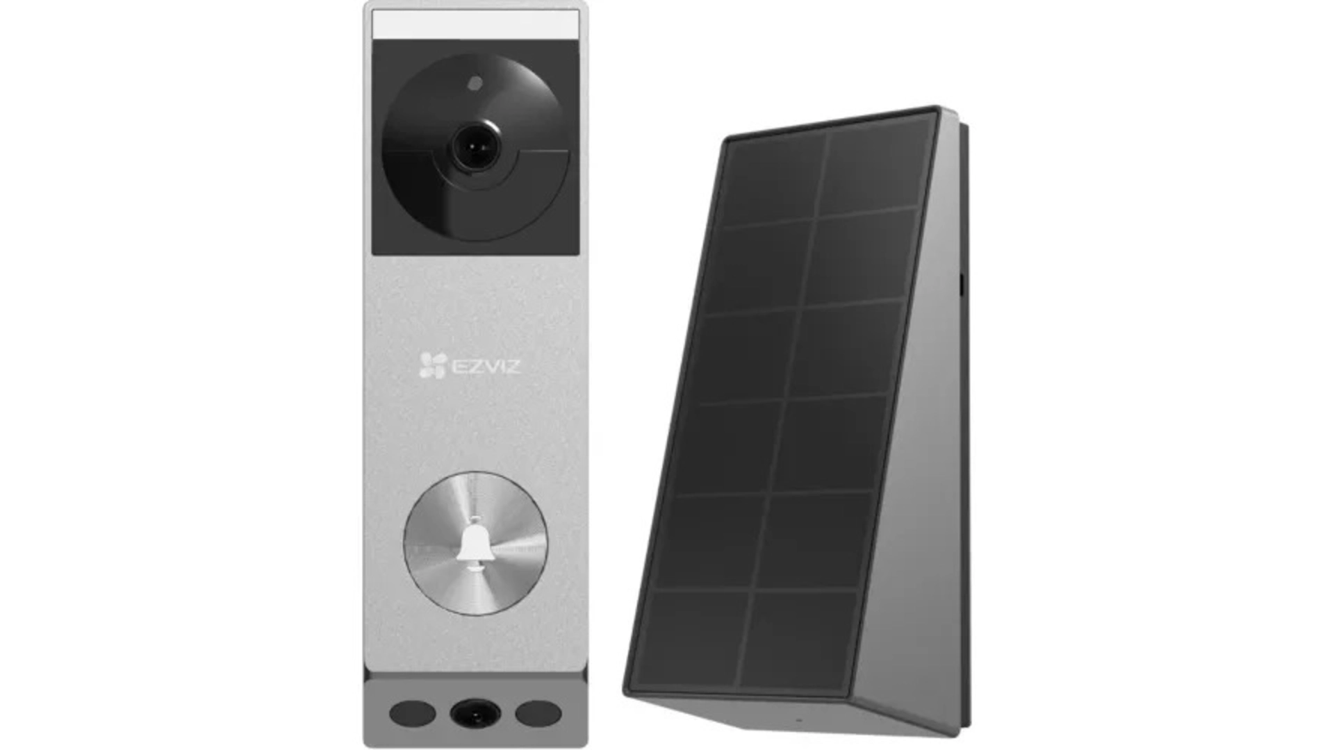 Interphone kit sonnette vidéo autonome A batterie + panneau