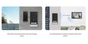 Interphone portier WIFI 2K sur batterie + solaire / écran 7' – vue 4
