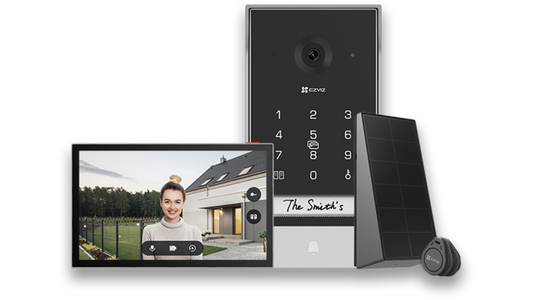 Interphone portier WIFI 2K sur batterie + solaire / écran 7'