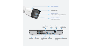 CS-BN4884-A2E50 KIT VIDEO NVR 8 VOIES POE + 4 BULLET 4K + 2TB HDD – vue 3