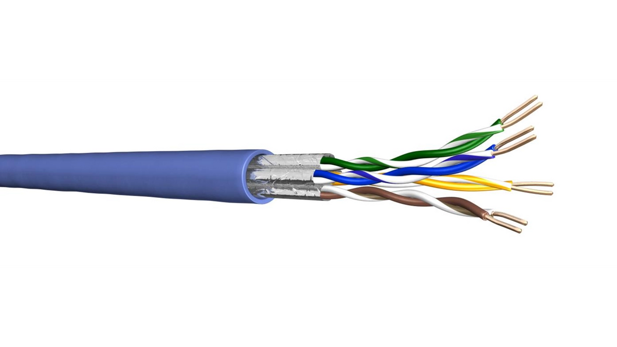 CABLE Cat6A U/FTP 2x4P LSZH 500m DCA CABLE DE COULEUR BLEU