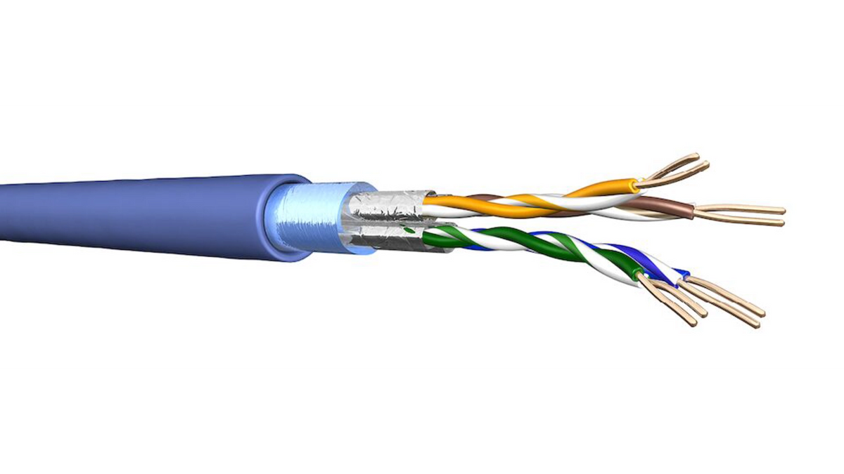 CABLE Cat6A F/FTP 4P LSZH 500m DCA COULEUR BLEU