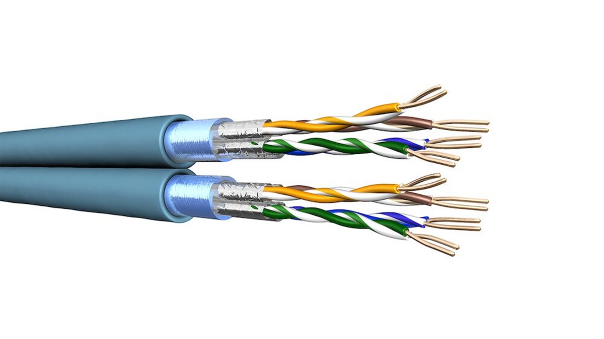 CABLE Cat6A F/FTP 2x4P LSZH 500m DCA COULEUR BLEU