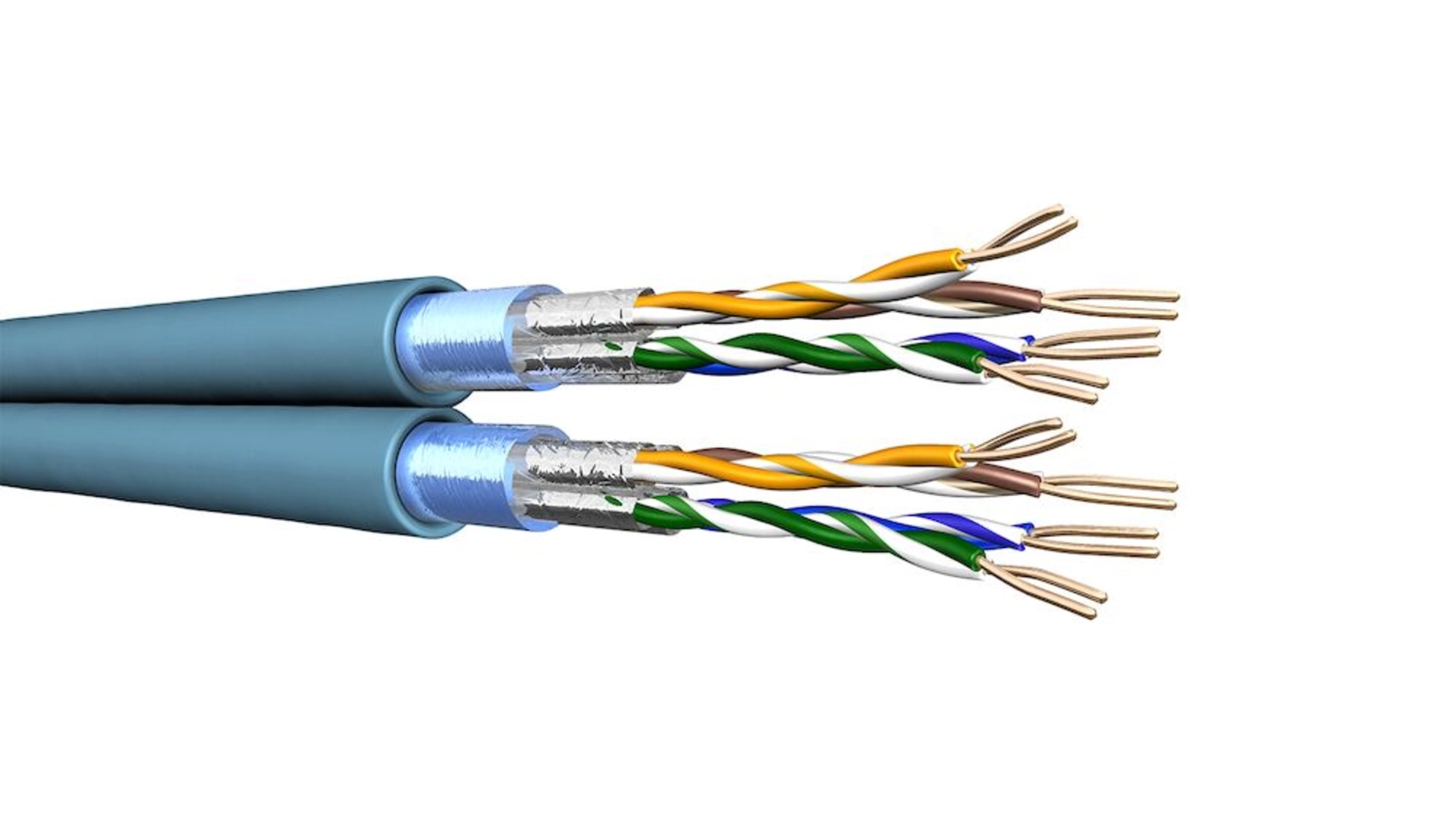 CABLE Cat6A F/FTP 2x4P LSZH 500m DCA COULEUR BLEU