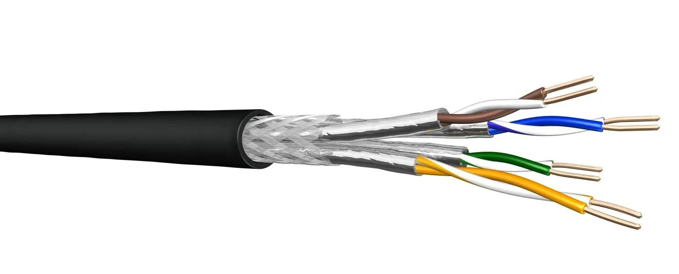 CABLE DRAKA Cat7 S/FTP MSB INT/EXT LSFH AWG26/1 DCA NOIR TOURET 1000m