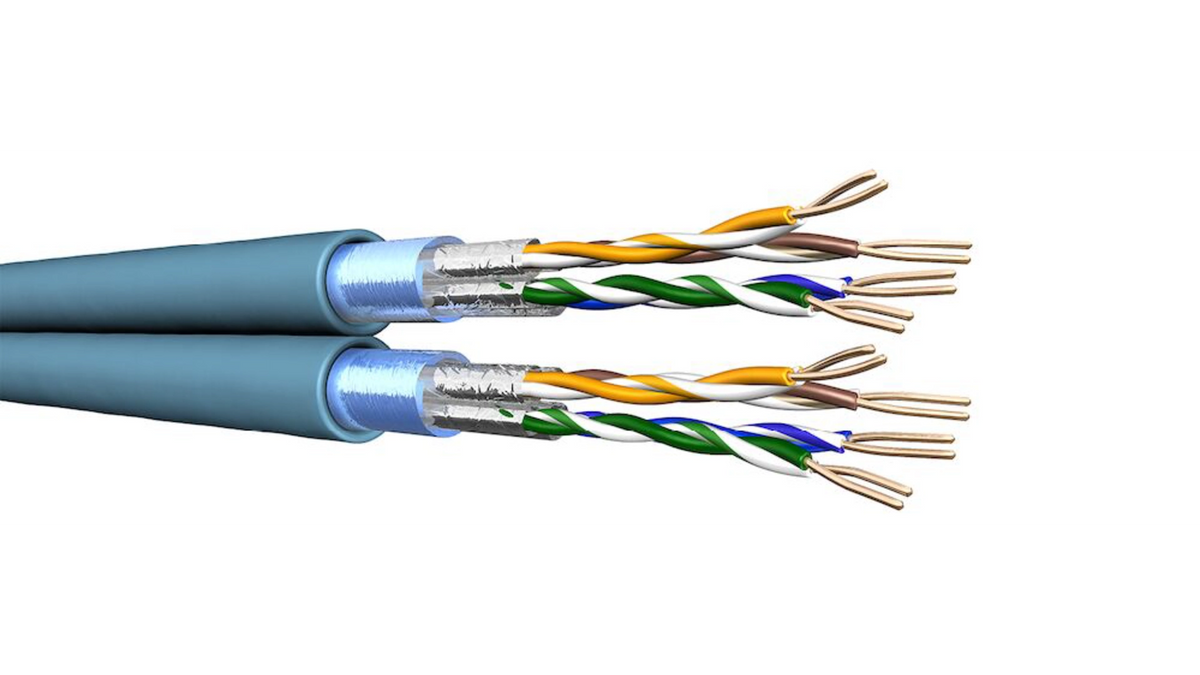 CABLE Cat6A F/FTP 2x4P 500m CCA BLEU