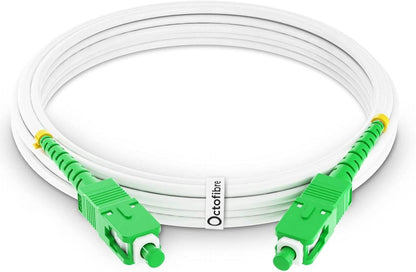 Cavo in fibra ottica Octofibre SFR Bouygues arancione - Rinforzato con schermatura in Kevlar - Estensione/schema - SC APC a SC APC - Garanzia di 10 anni 