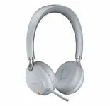 CASQUE BLUETOOTH TEAMS/UC USB-A GRIS CLAIR AVEC SOCLE DE CHARGEMENT – vue 3