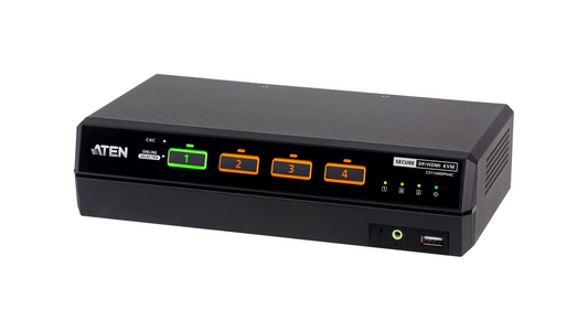 COMMUT KVM SECURISE 4PORTS USB HDMI /DP 2 ECRANS AVEC LECTEUR DE CARTE CONFORME NORME PSD PPv4.0