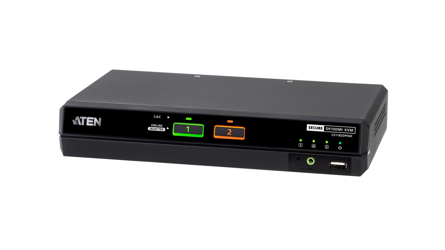 COMMUT KVM SECURISE 2PORTS USB HDMI /DP AVEC LECTEUR DE CARTE CONFORME NORME PSD PPv4.0