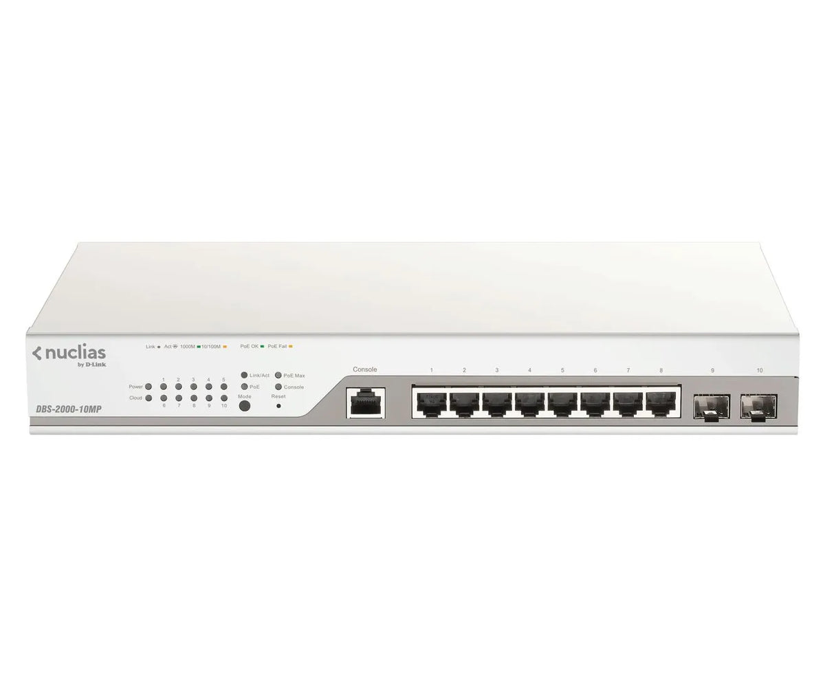 8 PORTS POE/POE+ 2SFP BUDGET 130w NUCLIAS CLOUD 1 AN DE LICENCE OFFERT