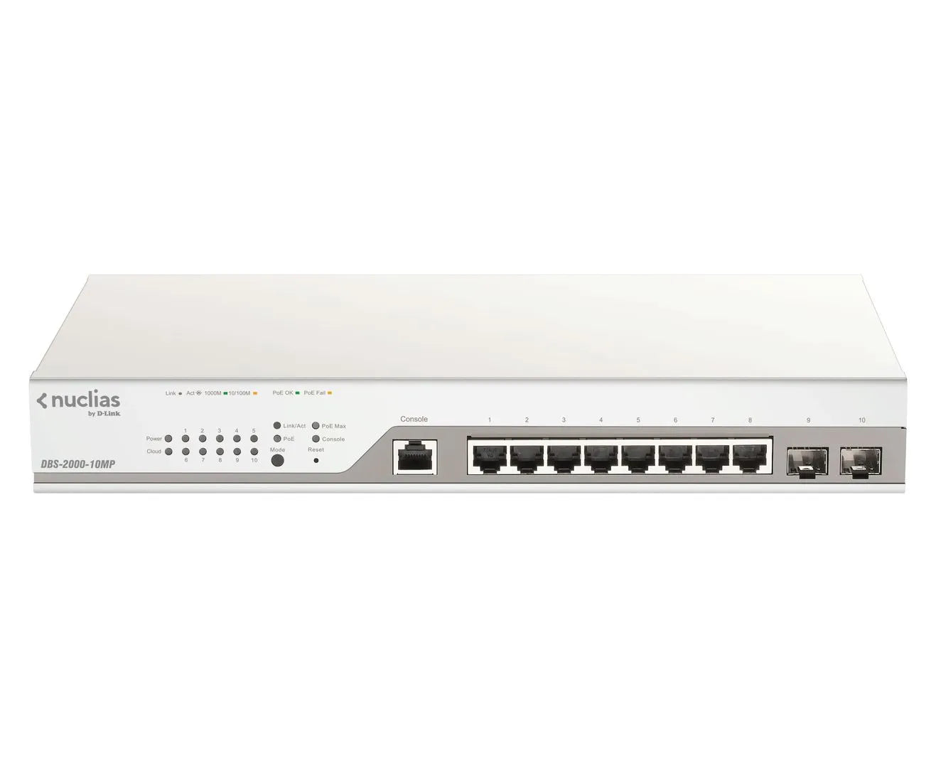 8 PORTS POE/POE+ 2SFP BUDGET 130w NUCLIAS CLOUD 1 AN DE LICENCE OFFERT