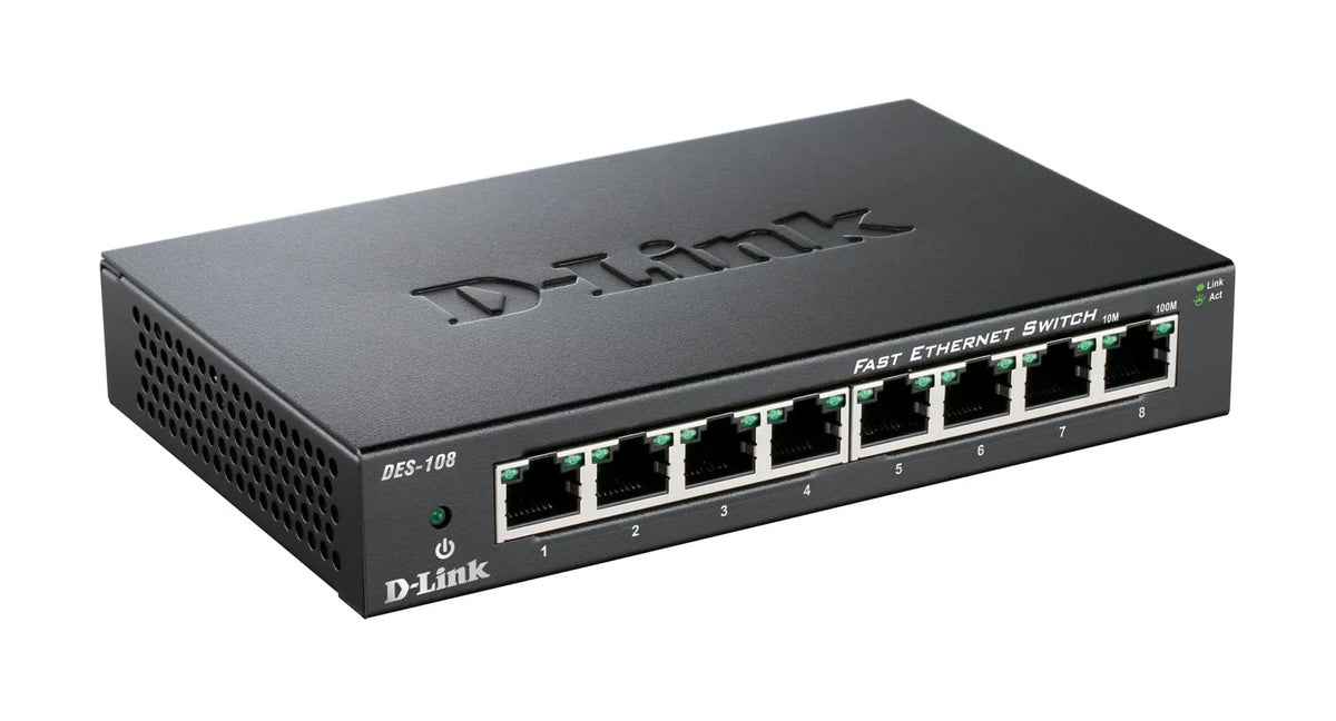 SWITCH METALLIQUE 8 PORTS 10/100