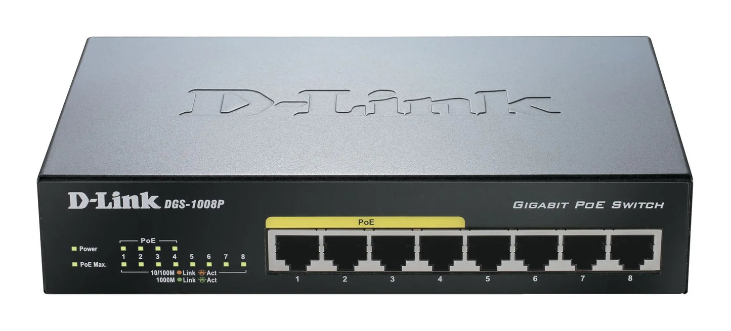 SWITCH 8 PORTS GIGA RJ45 DONT 4 POE 68W