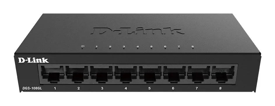 SWITCH METALLIQUE 8 PORTS 10/100/10 00 CONNECTEURS PLASTIQUE