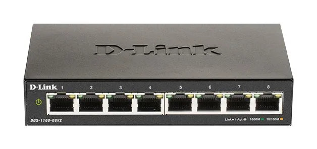 COMMUTATEUR 8 PORTS RJ45 GIGA SMAR SMART / VLAN / QOS / FANLESS / GREEN