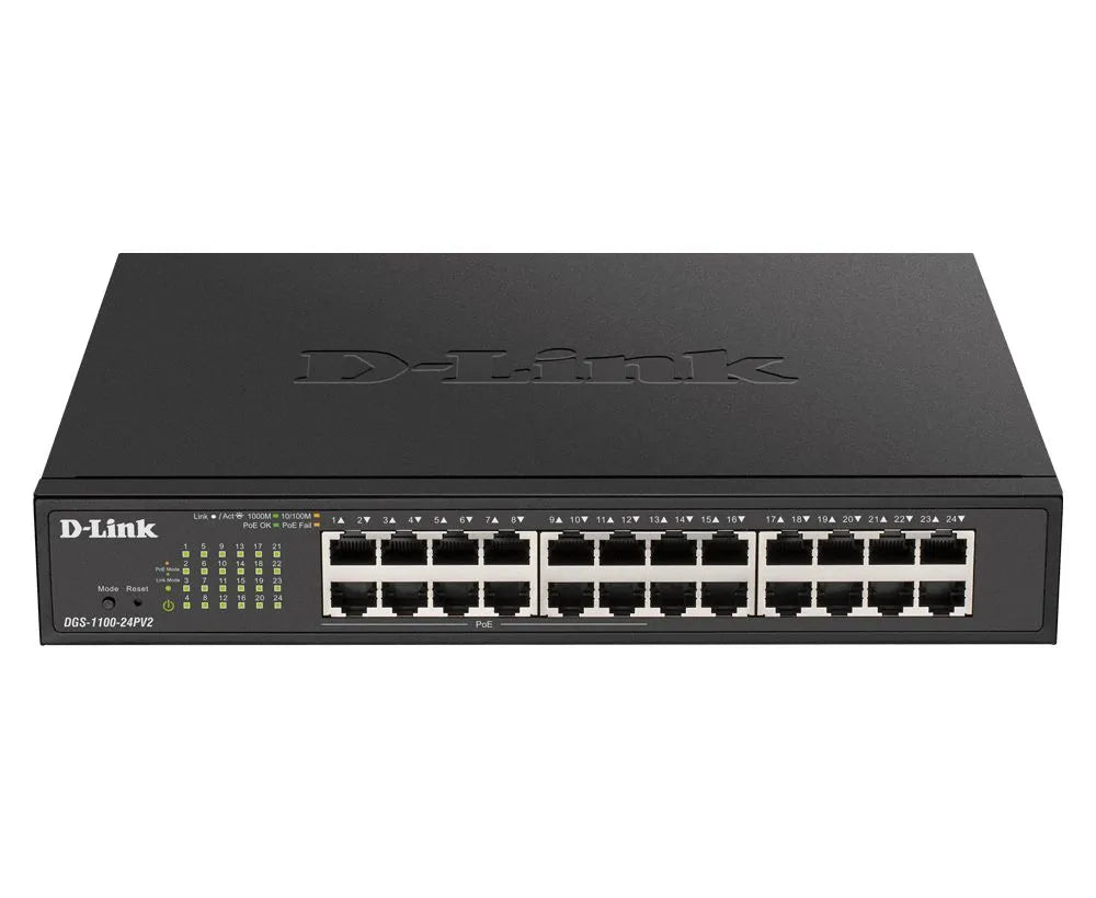 COMMUTATEUR 24 PORTS GIGA DONT 12 P OE ADMINI SMART / VLAN / QOS / FANLESS / GREEN 100W