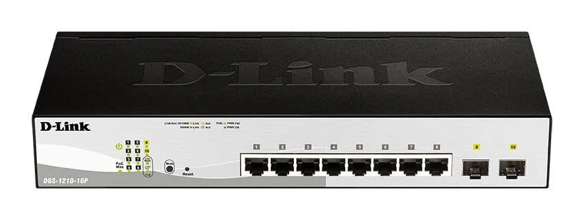 SWITCH 8X10/100/1000 POE + 2 SFP WEB SMART III - Budget PoE 78w