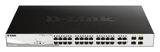 SWITCH 24X10/100/1000 POE + 4 COMBO 370w Ports 1-24 sont 802.3at (jusqu'a 30W)/manageable