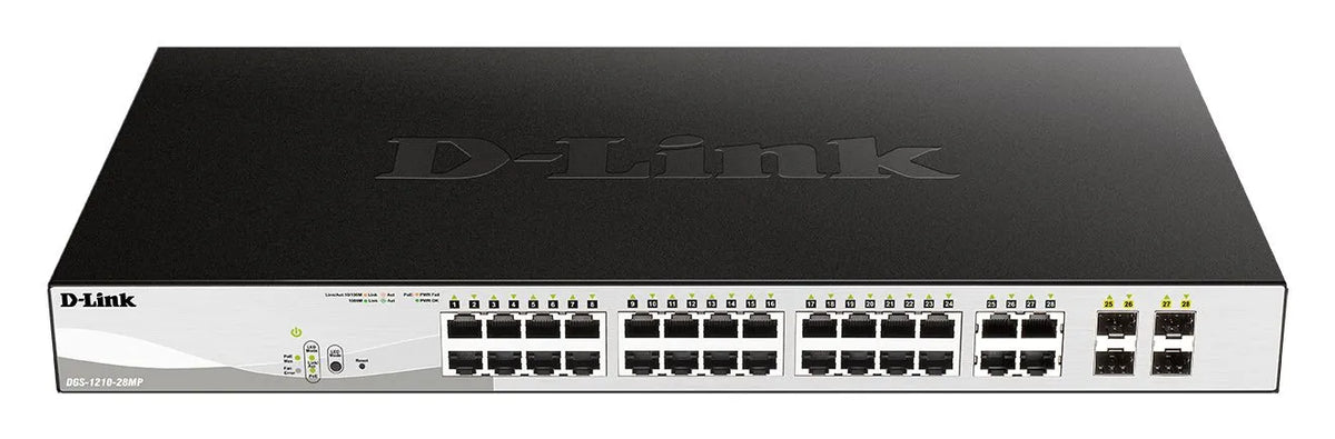 SWITCH 24X10/100/1000 POE + 4 COMBO 370w Ports 1-24 sont 802.3at (jusqu'a 30W)/manageable