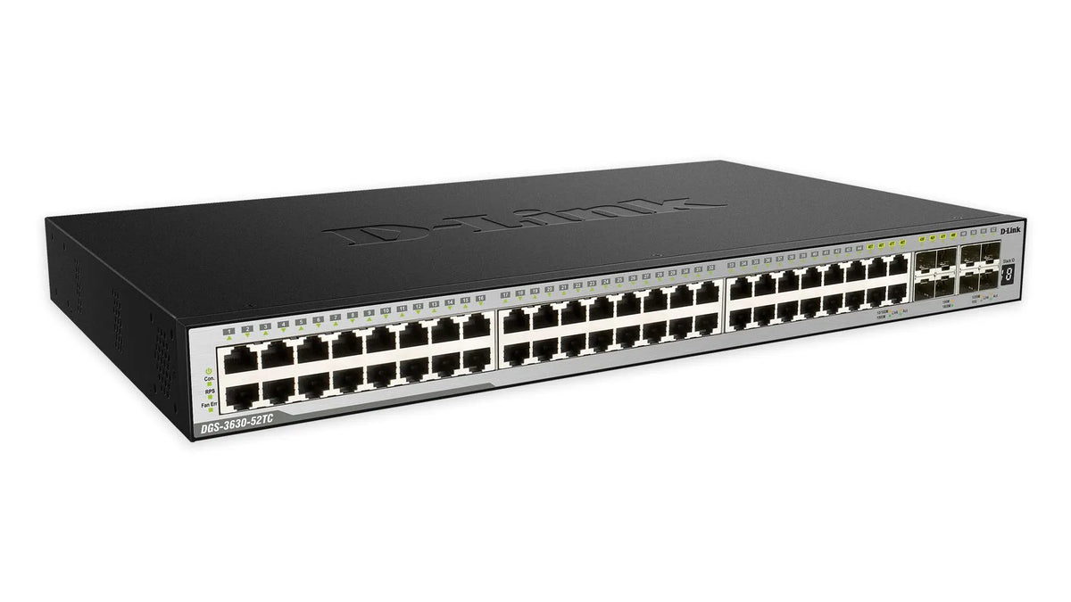 SWITCH 48 GIGA DONT 4 COMBO + 4 10G XSTACK 12 UNIT SNMP L3 / 4 PORTS GIGA COMBO RJ45/SFP /4 10GE SFP+